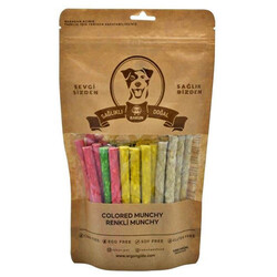 Rakun - Rakun Renkli Munchy Sticks Köpek Ödülü 12 Cm - 40 lı Paket