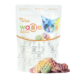 Ranova - Ranova Karışık Lezzetli Dondurularak Kurutulmuş Etli Waffle Kedi Ödülü 60 Gr