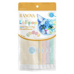 Ranova - Ranova Karışık Lezzetli Dondurularak Kurutulmuş Kedi Ödülü Lolipop 1.4 Gr – 5 Li Paket