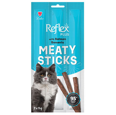 Reflex Cat Stick Somonlu Tahılsız Kedi Ödül Çubukları 5 Gr x 3 Stick