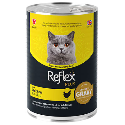 Reflex Plus Gravy Tavuklu Sos İçinde Et Parçacıklı Kedi Konservesi 400 Gr