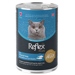 Reflex - Reflex Plus Alabalık ve Ton Jöle İçinde Et Parçalı Kedi Konservesi 400 Gr