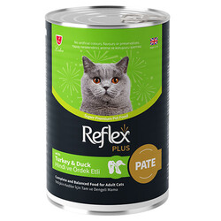 Reflex - Reflex Plus Pate Hindi ve Ördek Etli Kedi Konservesi 400 Gr