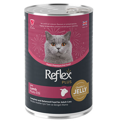 Reflex Plus Kuzu Etli Et Jöle İçinde Parçacıklı Kedi Konservesi 400 Gr