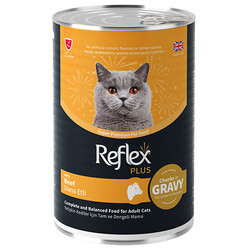 Reflex - Reflex Plus Dana Etli Sos İçinde Et Parçacıklı Kedi Konservesi 400 Gr