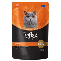 Reflex - Reflex Plus Pouch Gravy Kuzu Etli Soslu Kedi Yaş Maması 85 Gr