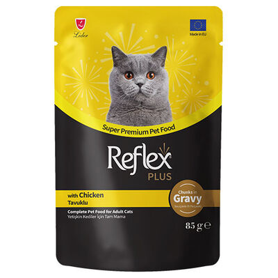 Reflex Plus Pouch Gravy Tavuklu Soslu Kedi Yaş Maması 85 Gr