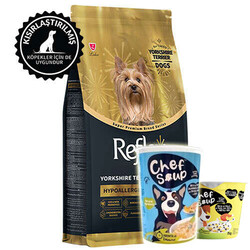 Reflex - Reflex Plus Hypoallergenic Yorkshire Terrier Özel Irk Köpek Maması 2 Kg + 2 Adet Chef Soup Çorba Ödül