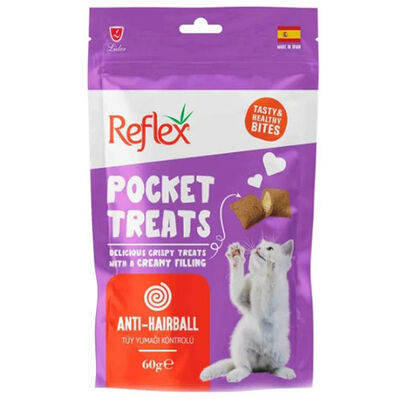 Reflex Pocket Treats Anti-Hairball Tüy Yumağı Kedi Ödülü 60 Gr