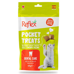Reflex - Reflex Pocket Treats Dental Care Ağız ve Diş Sağlığı Kedi Ödülü 60 Gr