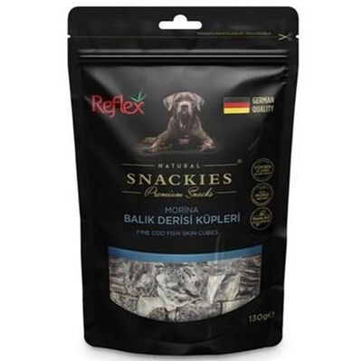 Reflex Snackies Morina Balık Derisi Köpek Ödül Küpleri 130 Gr