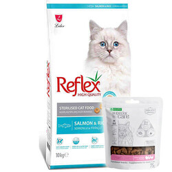 Reflex Sterilised Somonlu Kısırlaştırılmış Kedi Maması 10 Kg + Natures Protection Kedi Ödülü - Thumbnail