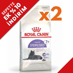 Royal Canin Sterilised +7 Kısırlaştırılmış Yaşlı Kedi Maması 3,5 Kg x 2 Adet + Temizlik Mendili - Thumbnail