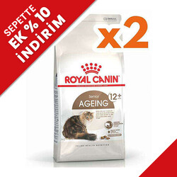 Royal Canin - Royal Canin Ageing +12 Yaşlı Kedi Maması 2 Kg x 2 Adet + Temizlik Mendili