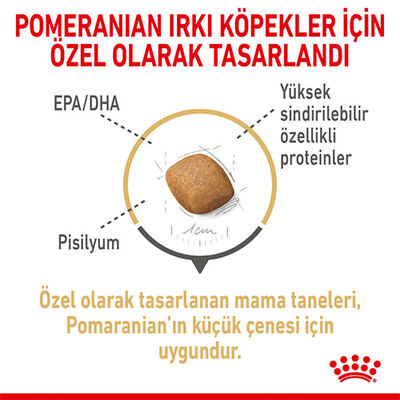 Royal Canin BOX Pomeranian Köpek Irk Maması 1,5 Kg + 2 Adet Royal Canin Pomeranian 85 Gr Yaş Mama