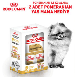 Royal Canin - Royal Canin BOX Pomeranian Köpek Irk Maması 1,5 Kg + 2 Adet Royal Canin Pomeranian 85 Gr Yaş Mama