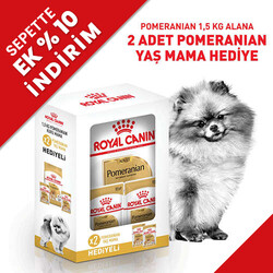 Royal Canin - Royal Canin BOX Pomeranian Köpek Irk Maması 1,5 Kg + 2 Adet Royal Canin Pomeranian 85 Gr Yaş Mama