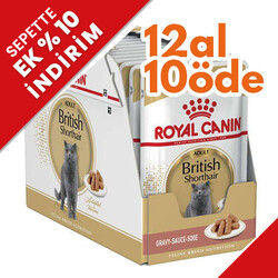 Royal Canin - Royal Canin Pouch British Shorthair Irkına Özel Yaş Kedi Maması 85 Gr - BOX - 12 Al 10 Öde