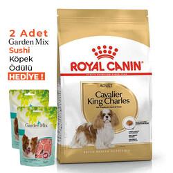 Royal Canin - Royal Canin Cavalier King Charles Köpek Maması 3 Kg + 2 Adet Garden Mix Sushi Köpek Ödülü