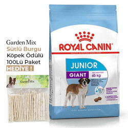 Royal Canin - Royal Canin Giant Junior İri Irk Yavru Köpek Maması 15 Kg + Garden Mix 100Lü Burgu Köpek Ödülü