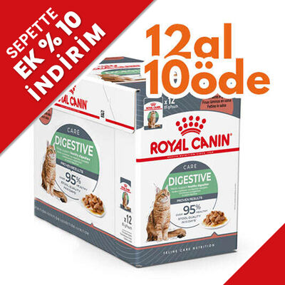 Royal Canin Pouch Gravy Digestive Hassas Kedi Maması 85 Gr - BOX - 12 Al 10 Öde