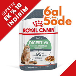 Royal Canin - Royal Canin Pouch Gravy Digestive Hassas Kedi Maması 85 Gr - 6 Al 5 Öde