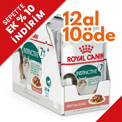 Royal Canin Pouch Gravy Instinctive +7 Yaşlı Kedi Yaş Maması 85 Gr - BOX - 12 Al 10 Öde