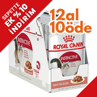 Royal Canin Pouch Gravy Instinctive Yaş Kedi Maması 85 Gr - BOX - 12 Al 10 Öde