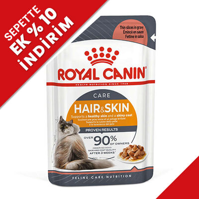 Royal Canin Pouch Gravy Hair Skin Hassas Tüylü Kedi Maması 85 Gr