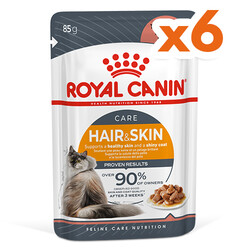 Royal Canin - Royal Canin Pouch Gravy Hair Skin Hassas Tüylü Kedi Maması 85 Gr x 6 Adet