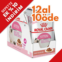 Royal Canin - Royal Canin Pouch Gravy Kitten Instinctive Yaş Yavru Kedi Maması 85 Gr - BOX - 12 Al 10 Öde