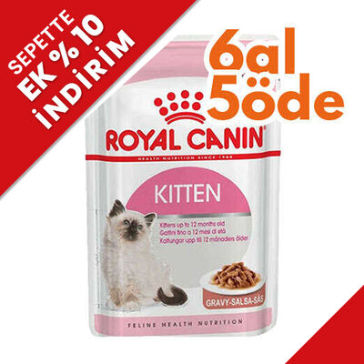 Royal Canin Pouch Gravy Kitten Instinctive Yaş Yavru Kedi Maması 85 Gr - 6 Al 5 Öde