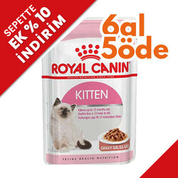 Royal Canin - Royal Canin Pouch Gravy Kitten Instinctive Yaş Yavru Kedi Maması 85 Gr - 6 Al 5 Öde