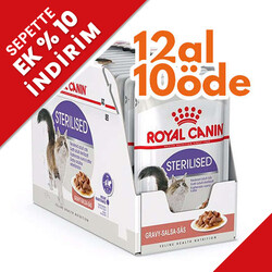 Royal Canin - Royal Canin Pouch Gravy Sterilised Kısırlaştırılmış Yaş Kedi Maması 85 Gr - BOX - 12 Al 10 Öde