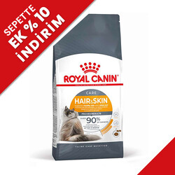 Royal Canin - Royal Canin Hair Skin Hassas Tüylü Kedi Maması 4 Kg + Temizlik Mendili