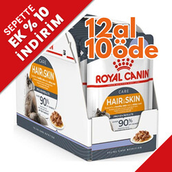 Royal Canin - Royal Canin Pouch Jelly Hair Skin Hassas Tüylü Kedi Maması 85 Gr - BOX - 12 Al 10 Öde