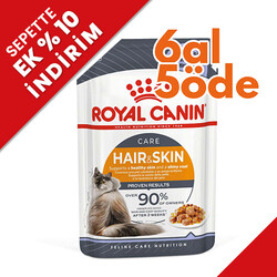 Royal Canin - Royal Canin Pouch Jelly Hair Skin Hassas Tüylü Kedi Maması 85 Gr - 6 Al 5 Öde