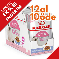 Royal Canin - Royal Canin Pouch Jelly Kitten Instinctive Yaş Yavru Kedi Maması 85 Gr - BOX - 12 Al 10 Öde