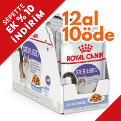 Royal Canin - Royal Canin Pouch Jelly Sterilised Kısırlaştırılmış Yaş Kedi Maması 85 Gr - BOX - 12 Al 10 Öde