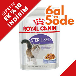 Royal Canin - Royal Canin Pouch Jelly Sterilised Kısırlaştırılmış Yaş Kedi Maması 85 Gr - 6 Al 5 Öde