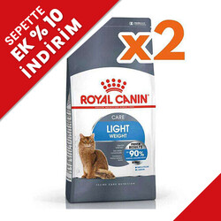 Royal Canin - Royal Canin Light Weight Düşük Kalorili Kedi Maması 8 Kg x 2 Adet + Temizlik Mendili