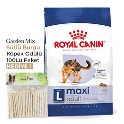 Royal Canin - Royal Canin Maxi Adult Büyük Irk Köpek Maması 15 Kg + Garden Mix 100Lü Burgu Köpek Ödülü