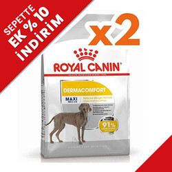 Royal Canin - Royal Canin Maxi Dermacomfort Hassas Köpek Maması 12 Kg x 2 Adet + Temizlik Mendili