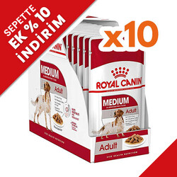 Royal Canin - Royal Canin Medium Adult Gravy Köpek Yaş Maması 140 Gr x 10 Adet