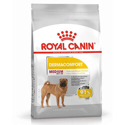 Royal Canin - Royal Canin Medium Dermacomfort Deri Sağlığı Köpek Maması 12 Kg + Temizlik Mendili