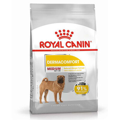 Royal Canin Medium Dermacomfort Deri Sağlığı Köpek Maması 12 Kg + Temizlik Mendili