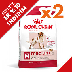 Royal Canin - Royal Canin Medium Orta Irk Köpek Maması 15 Kg x 2 Adet + Temizlik Mendili