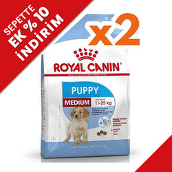 Royal Canin - Royal Canin Medium Puppy Orta Irk Yavru Köpek Maması 15 Kg x 2 Adet + Temizlik Mendili