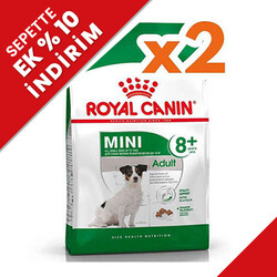 Royal Canin Mini Adult +8 Küçük Irk Yaşlı Köpek Maması 2 Kg x 2 Adet + Temizlik Mendili - Thumbnail