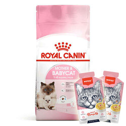 Royal Canin - Royal Canin Mother & Babycat Yavru Kedi Maması 4 Kg + 2 Adet Wanpy Çorba 50 Gr